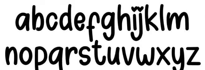 Pinkyboy Font LOWERCASE
