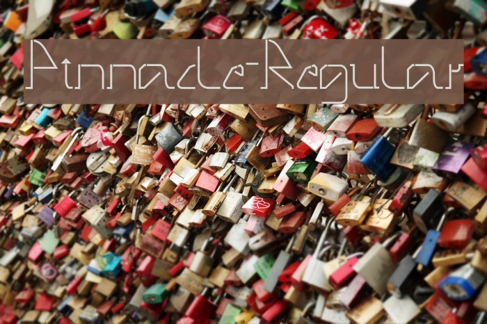 Pinnacle-Regular Font examples