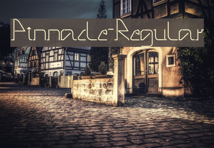 Pinnacle-Regular Font examples
