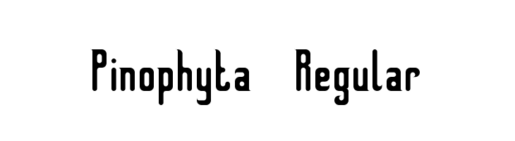 Pinophyta  Regular  font caratteri gratis