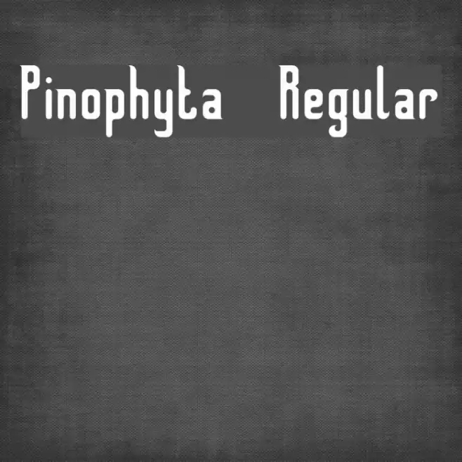 Pinophyta  Regular Font examples