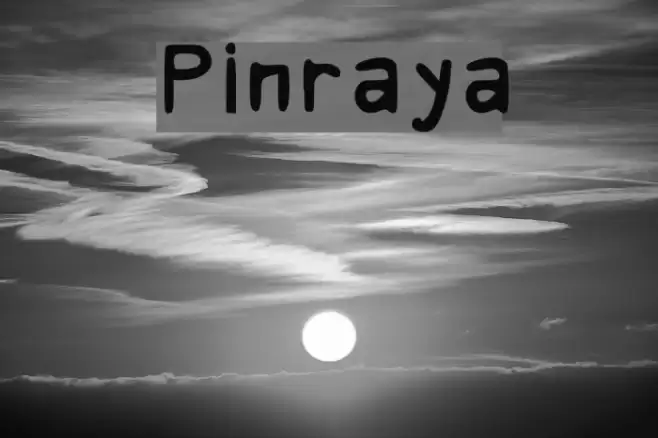 Pinraya Font examples