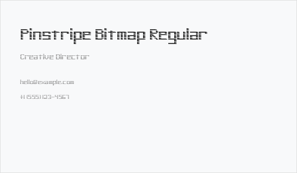 Pinstripe Bitmap Regular Business Card