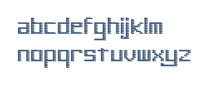 Pinstripe Bitmap Regular Lowercase