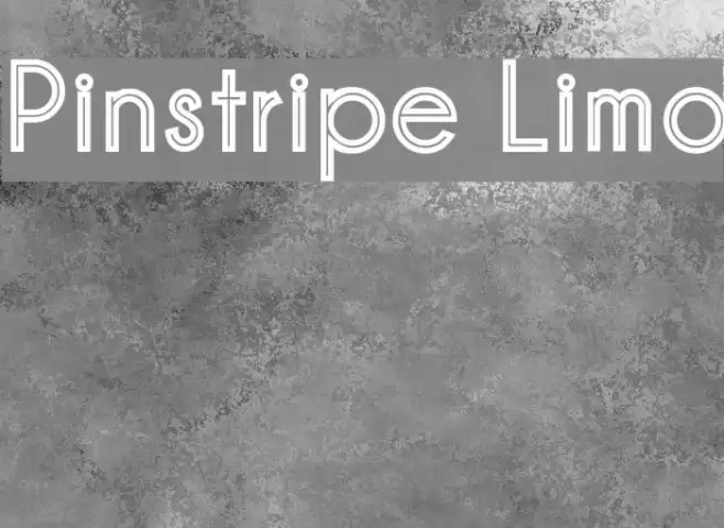 Pinstripe Limo Font examples