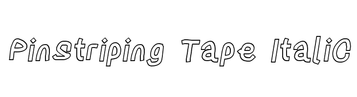 Pinstriping Tape Italic  नि: शुल्क फ़ॉन्ट्स डाउनलोड