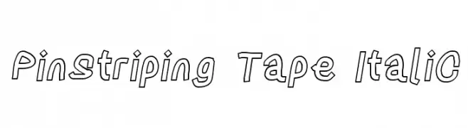 Pinstriping Tape Italic  Frei Schriftart Herunterladen