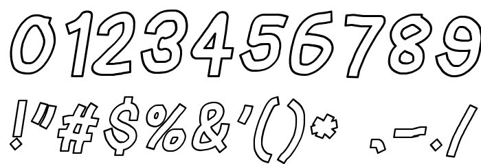 Pinstriping Tape Italic Font OTHER CHARS