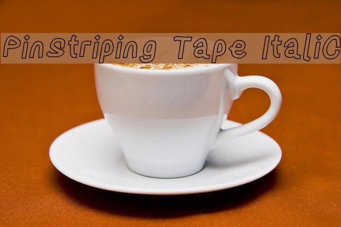 Pinstriping Tape Italic Font examples