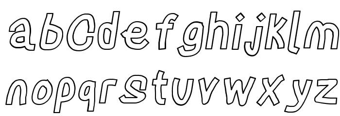 Pinstriping Tape Italic Font LOWERCASE