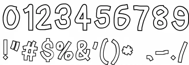 Pinstriping Tape Font OTHER CHARS