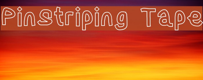 Pinstriping Tape Font examples