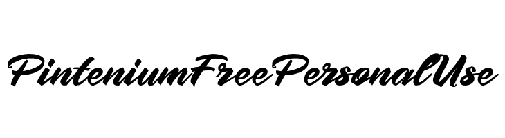 PinteniumFreePersonalUse  Скачать бесплатные шрифты