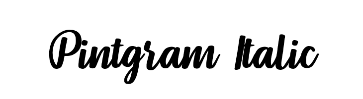 Pintgram Italic  フリーフォントのダウンロード