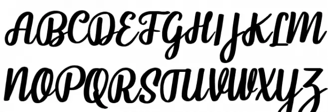 Pintgram Italic Schriftart Groß