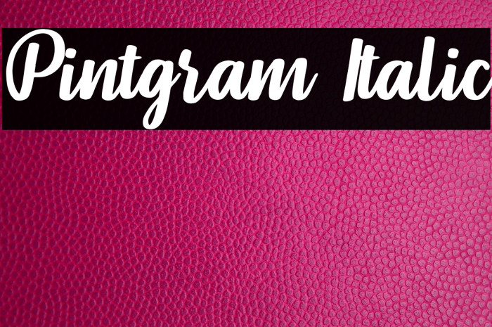 Pintgram Italic Example 1