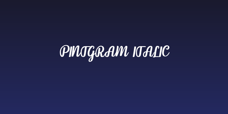 Pintgram Italic Social Header