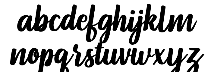 Pintgram Italic Font LOWERCASE