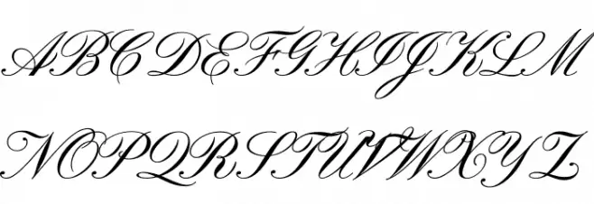 Pinyon Script 字体 大写