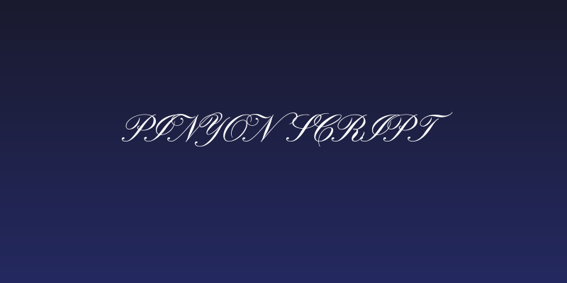 Pinyon Script Social Header