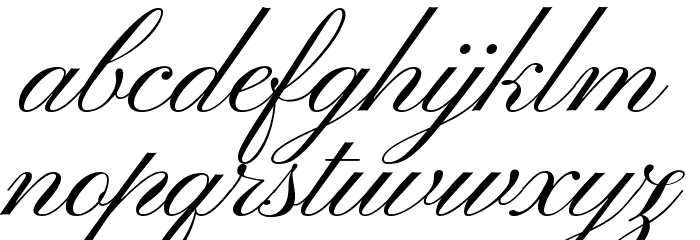 Pinyon Script Font LOWERCASE