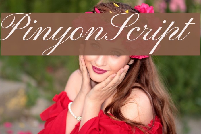 PinyonScript Font examples