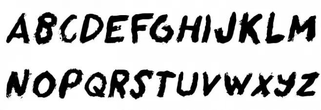 Pinzelan Italic 字体 大写