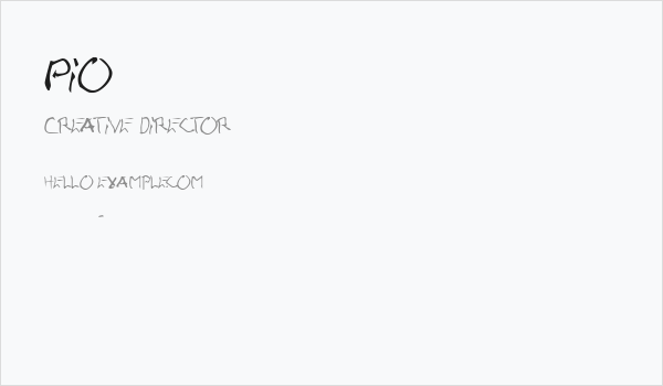 Pio Business Card