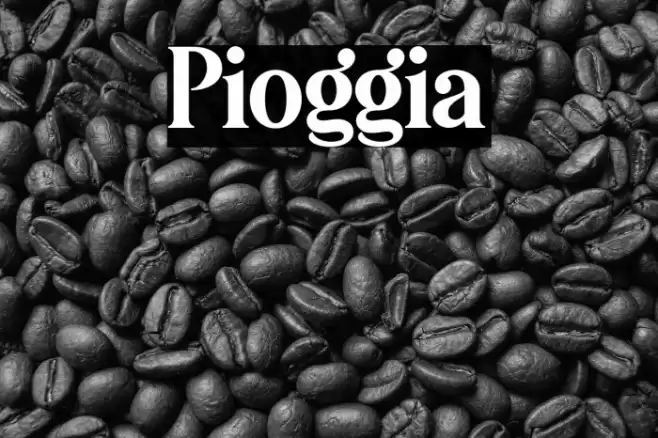Pioggia Font examples