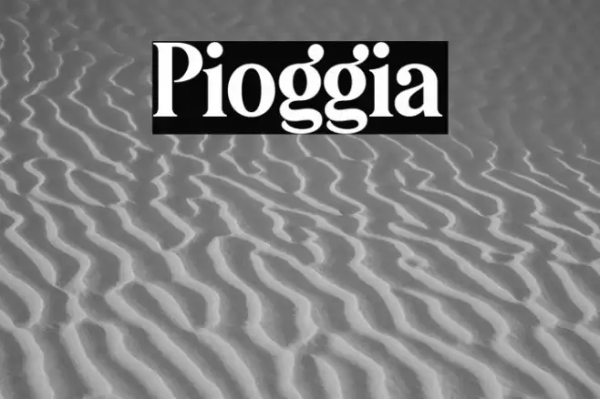 Pioggia Font examples