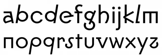 Pioneer10 Schriftart Kleinbuchstaben