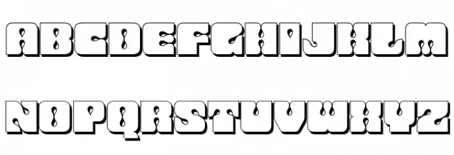 Pioppo 3D Regular Font Alte caractere