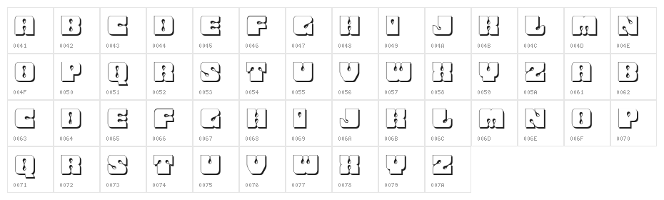 Pioppo 3D Regular Character Map