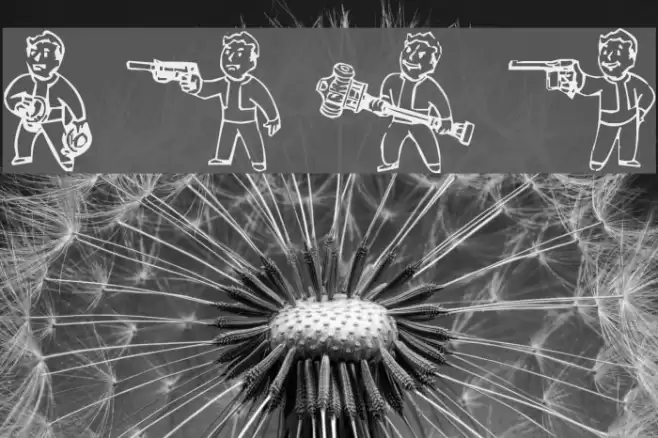 Pip Boy Weapons Dingbats Font examples