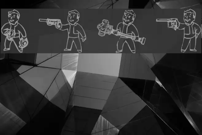 Pip Boy Weapons Dingbats Font examples