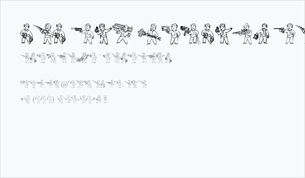 Pip Boy Weapons Dingbats Business Card