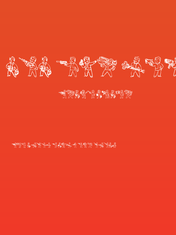 Pip Boy Weapons Dingbats Poster