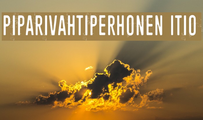 Piparivahtiperhonen Itio Font examples