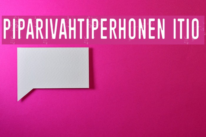 Piparivahtiperhonen Itio Font examples