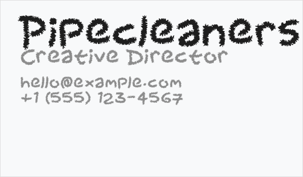 Pipecleaners Business Card