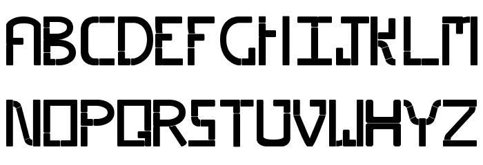 Piped Font LOWERCASE