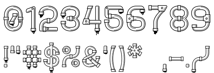 Pipeline Regular Font OTHER CHARS