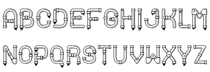 Pipeline Regular Font LOWERCASE