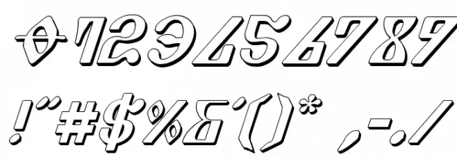 Piper Pie 3D Italic फ़ॉन्ट अन्य घर का काम