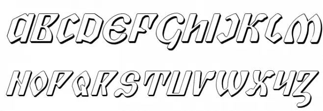 Piper Pie 3D Italic Шрифта ВЕРХНИЙ