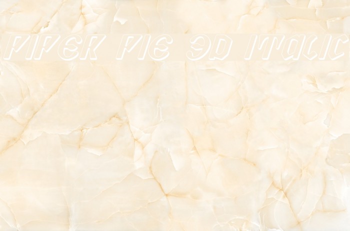Piper Pie 3D Italic Font examples