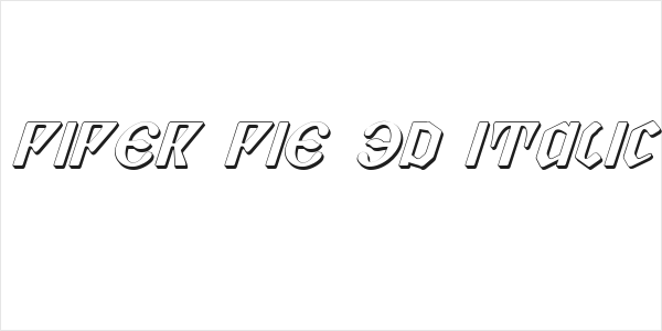 Piper Pie 3D Italic Logo