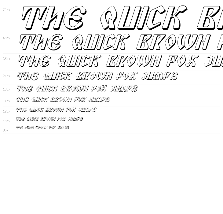 Piper Pie 3D Italic Waterfall