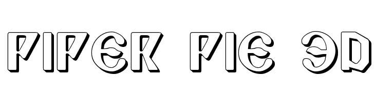 Piper Pie 3D Font