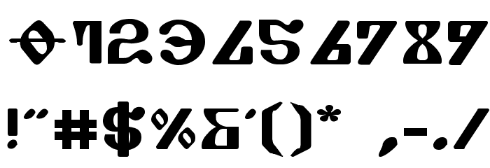 Piper Pie Bold Expanded Font OTHER CHARS